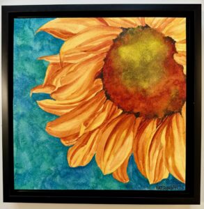 September *SOLD* Waxed watercolor on paper
